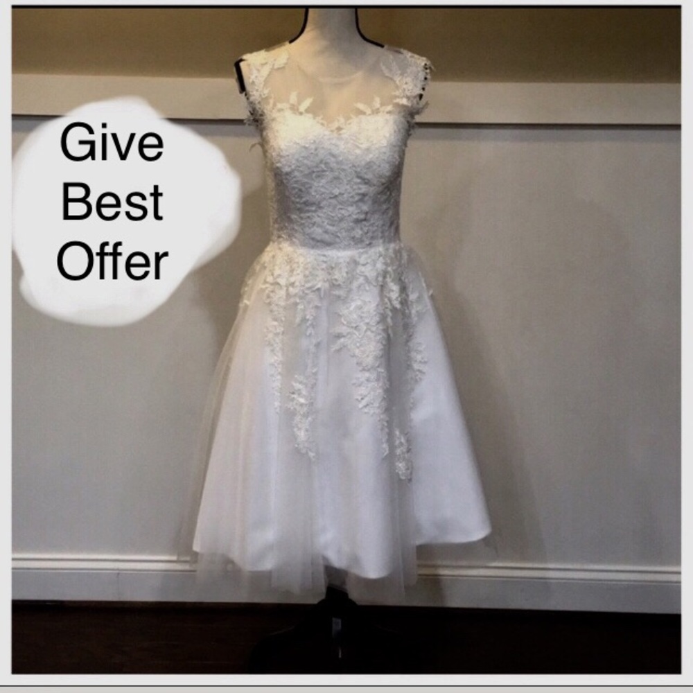 🤑BEST OFFER🤑 Short length wedding dress